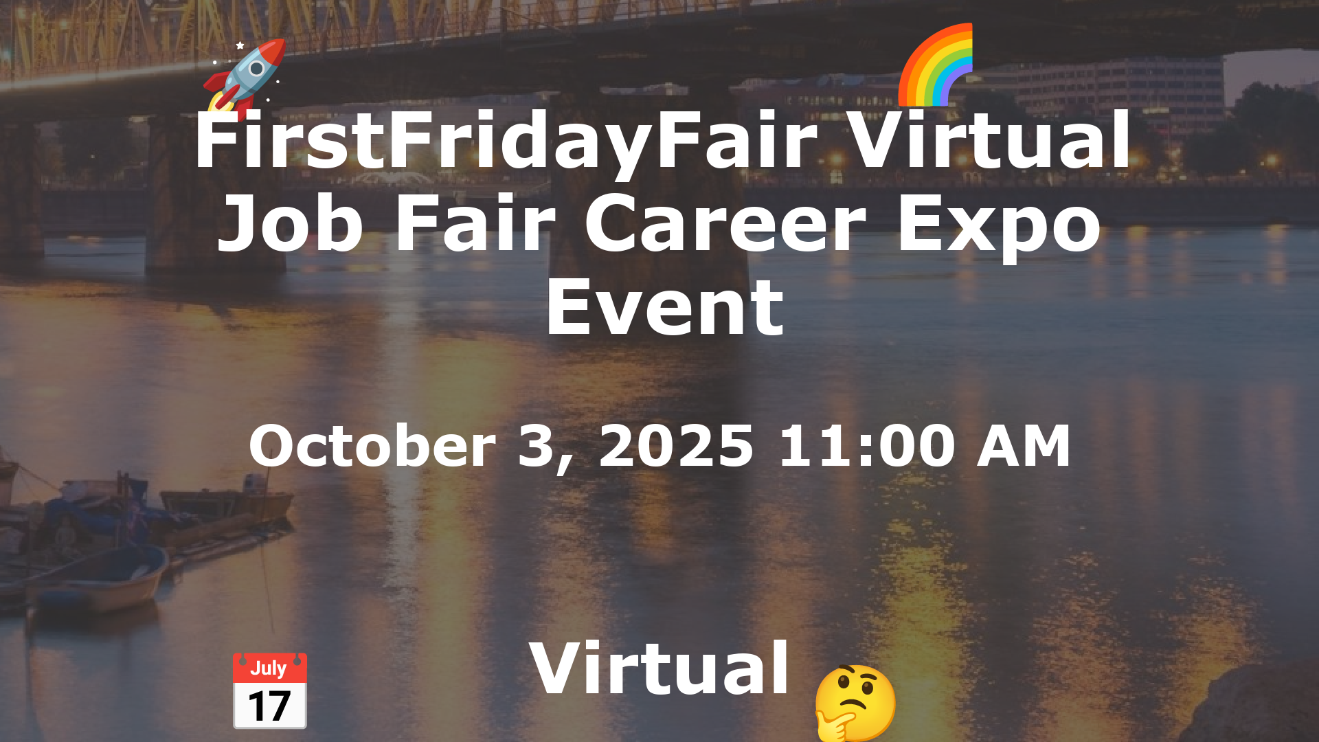 FirstFridayFair Virtual Job Fair Career Expo Event event image